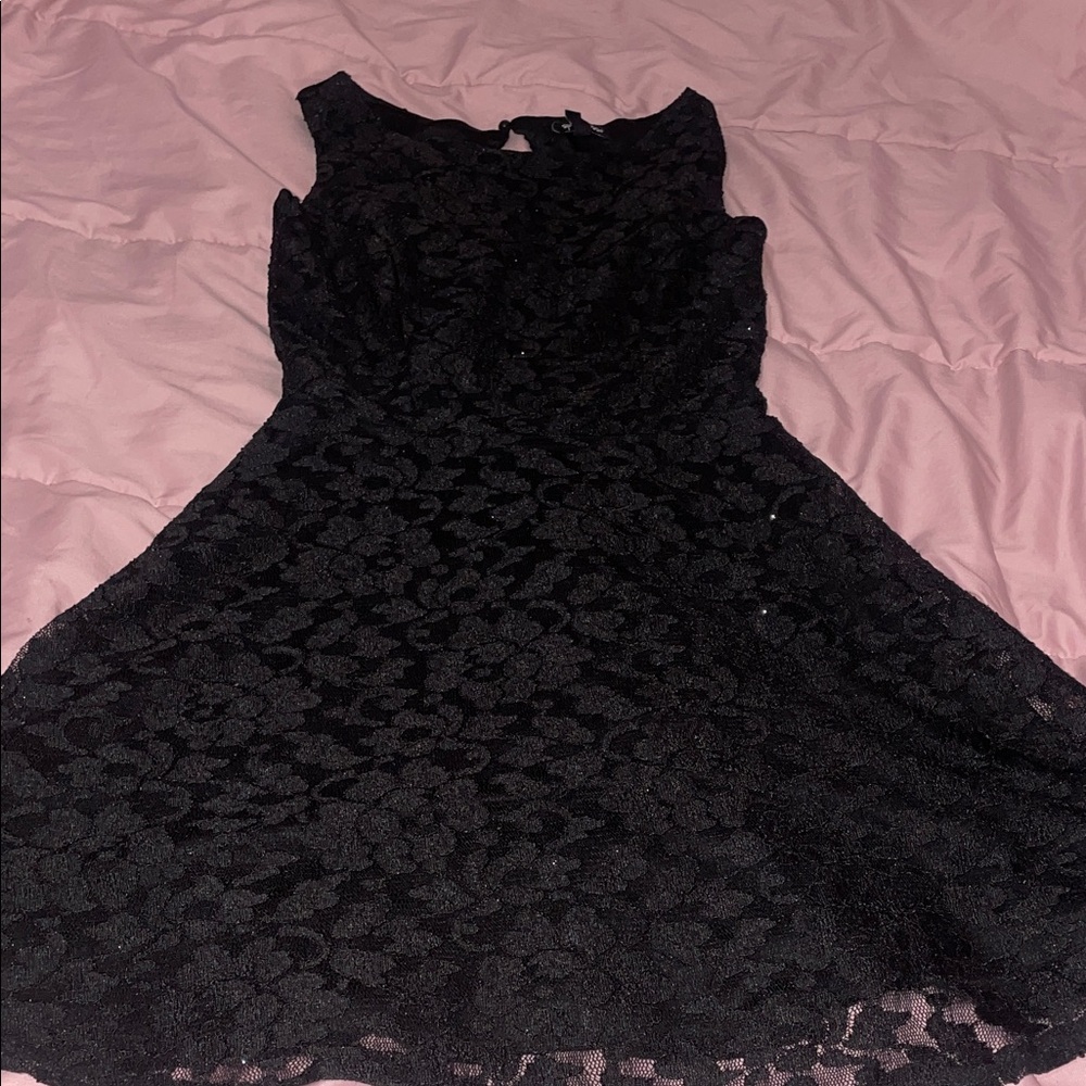 Speechless Black Textured Dress